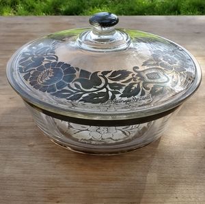 Vintage Georges Briard Glass Cooking Dish with Lid